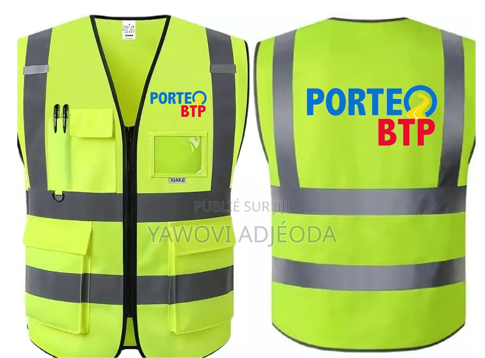 Chasuble (Gilet) De Sécurité Pour Chantier Entreprise BTP Et Construct