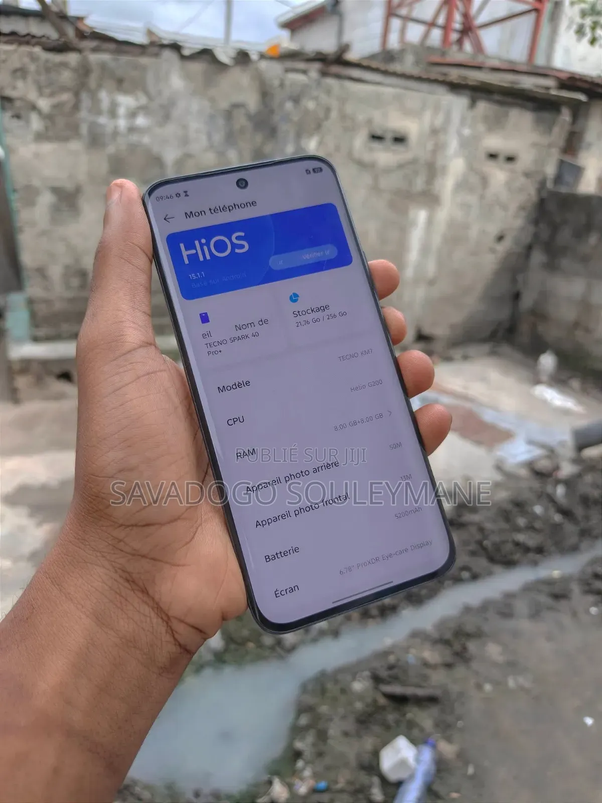 Nouveau Tecno Spark 40 256 GB Noir
