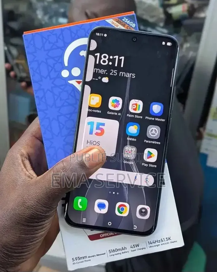 Nouveau Tecno Spark Slim 256 GB Gris
