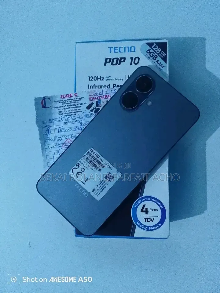Nouveau Tecno Pop 10 128 GB Gris