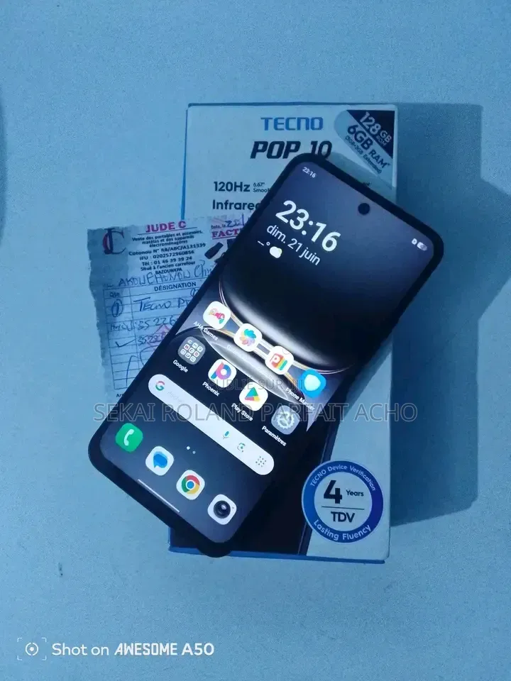 Nouveau Tecno Pop 10 128 GB Gris