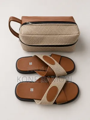 Sandales en Cuir Et Pochettes