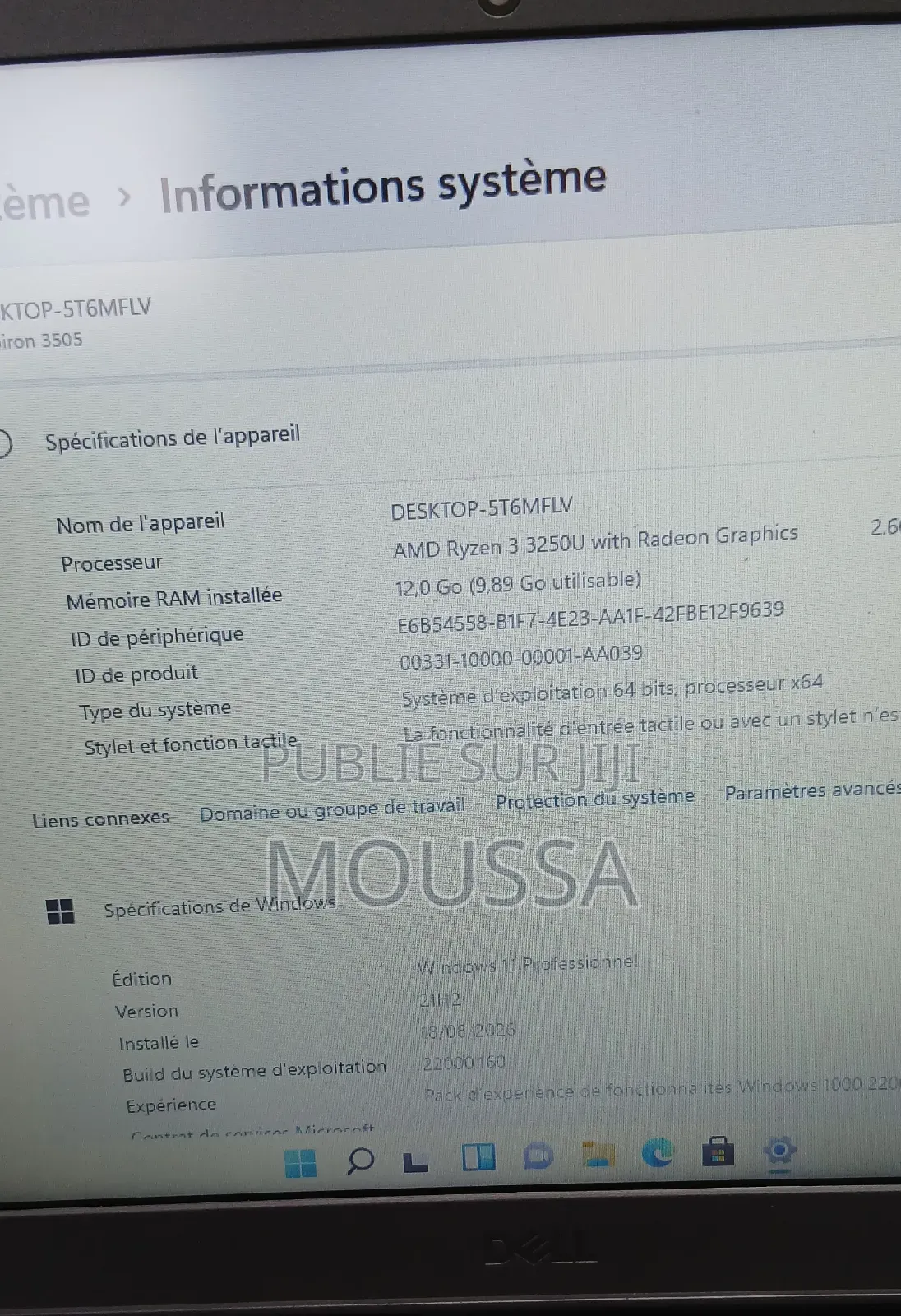 Nouveau Dell Latitude 5400 12GB AMD Ryzen 3 SSD 512GB