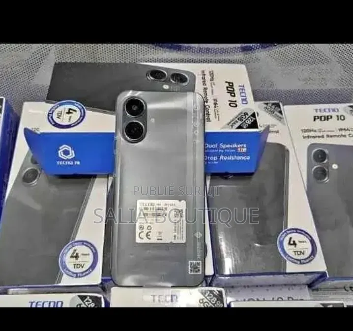 Nouveau Tecno Pop 10 128 GB Noir
