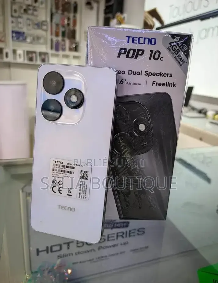 Nouveau Tecno Pop 10C 128 GB Blanc
