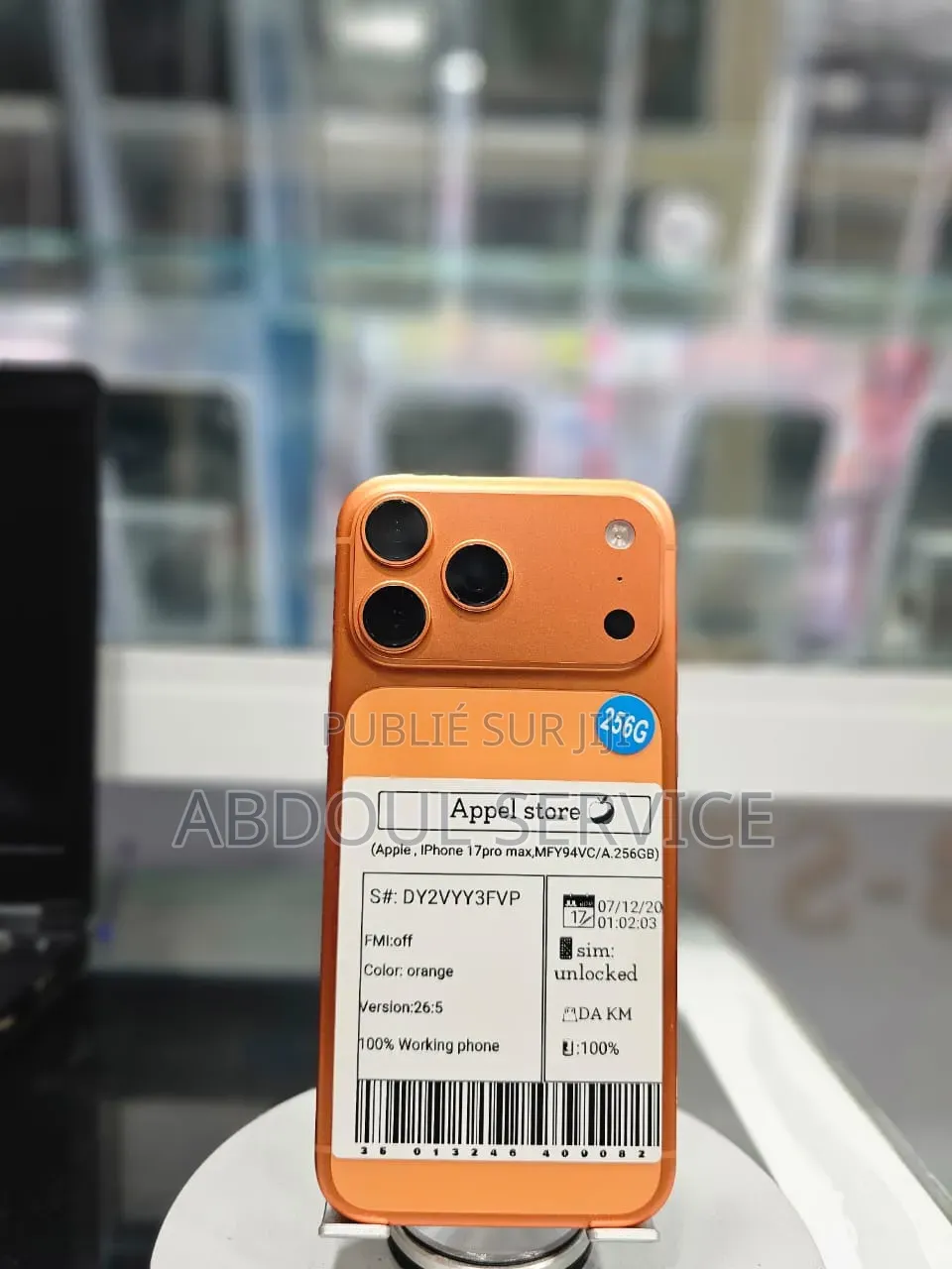 Nouveau Apple iPhone 17 Pro Max 256 GB Orange