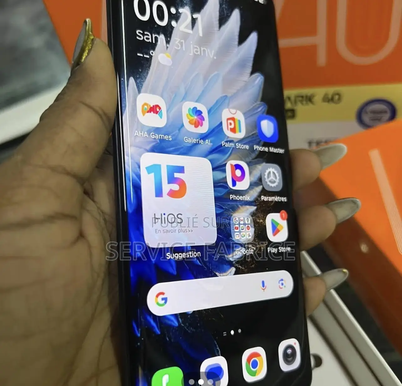 Nouveau Tecno Spark 40 Pro 256 GB Blanc