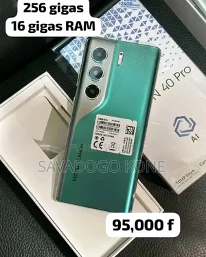 Nouveau Tecno Camon 40 256 GB Bleu