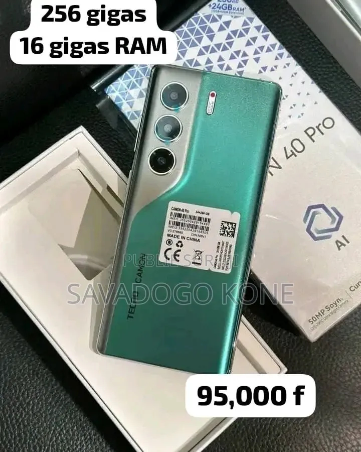 Nouveau Tecno Camon 40 256 GB Bleu
