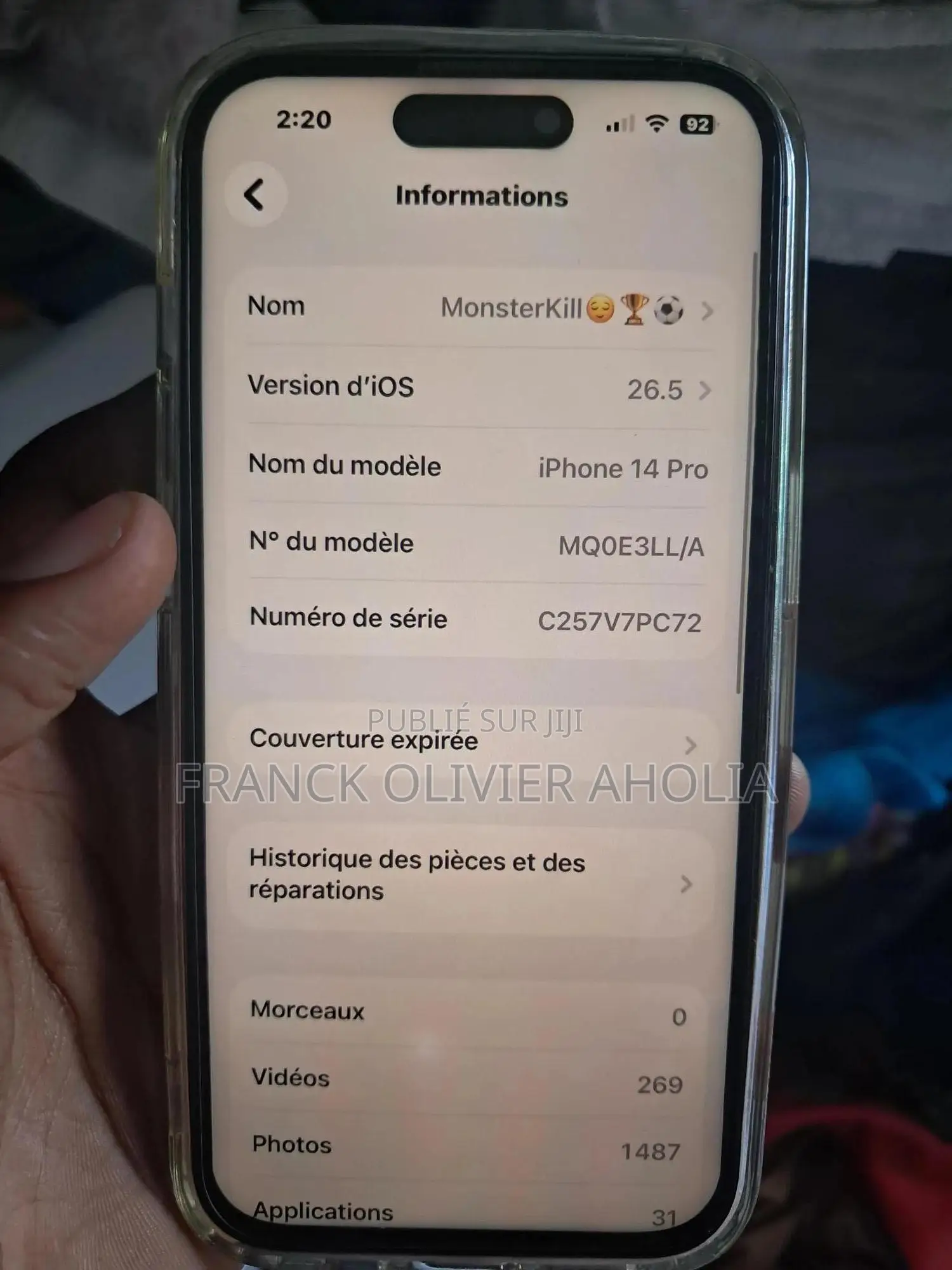 Nouveau Apple iPhone 14 Pro 128 GB Violet