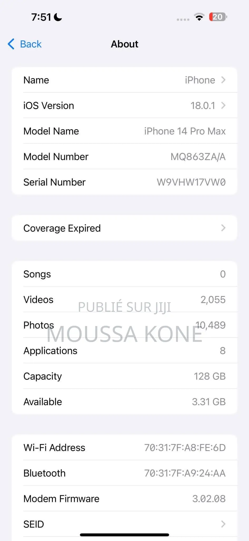 Nouveau Apple iPhone 14 Pro Max 256 GB Noir