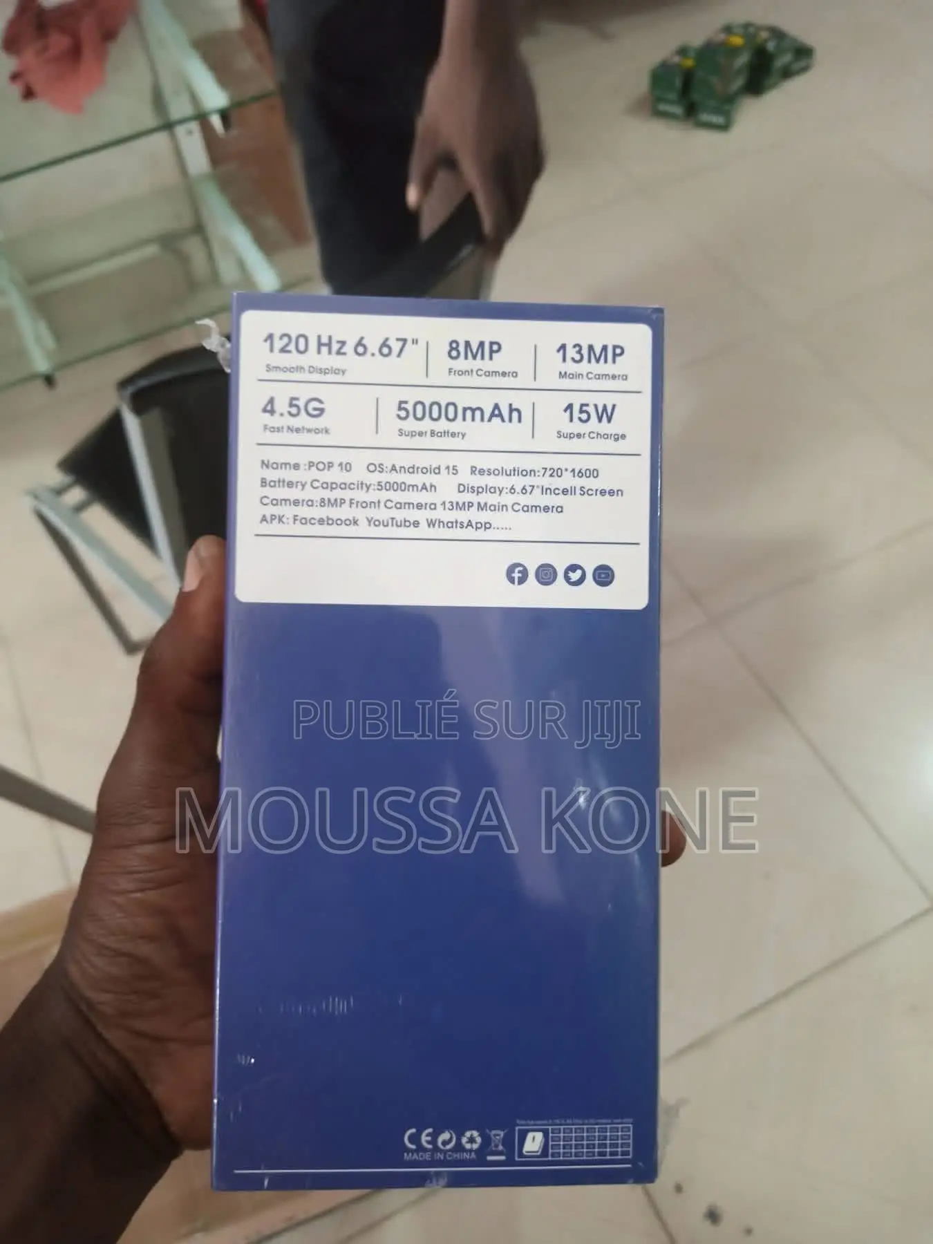 Nouveau Tecno Camon 40 128 GB Noir