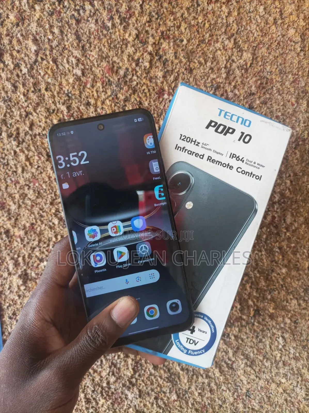 Nouveau Tecno Pop 10 128 GB Noir