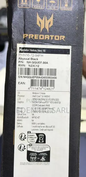 Nouveau Acer Predator Helios 16 32GB Intel Core i9 SSD 1T