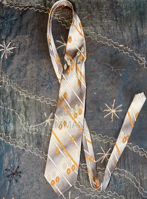Cravate Vintage Grise À Motifs