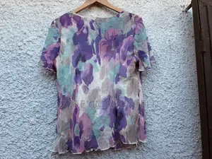 Haut Violet Motif Floral Voile Marks Spencer