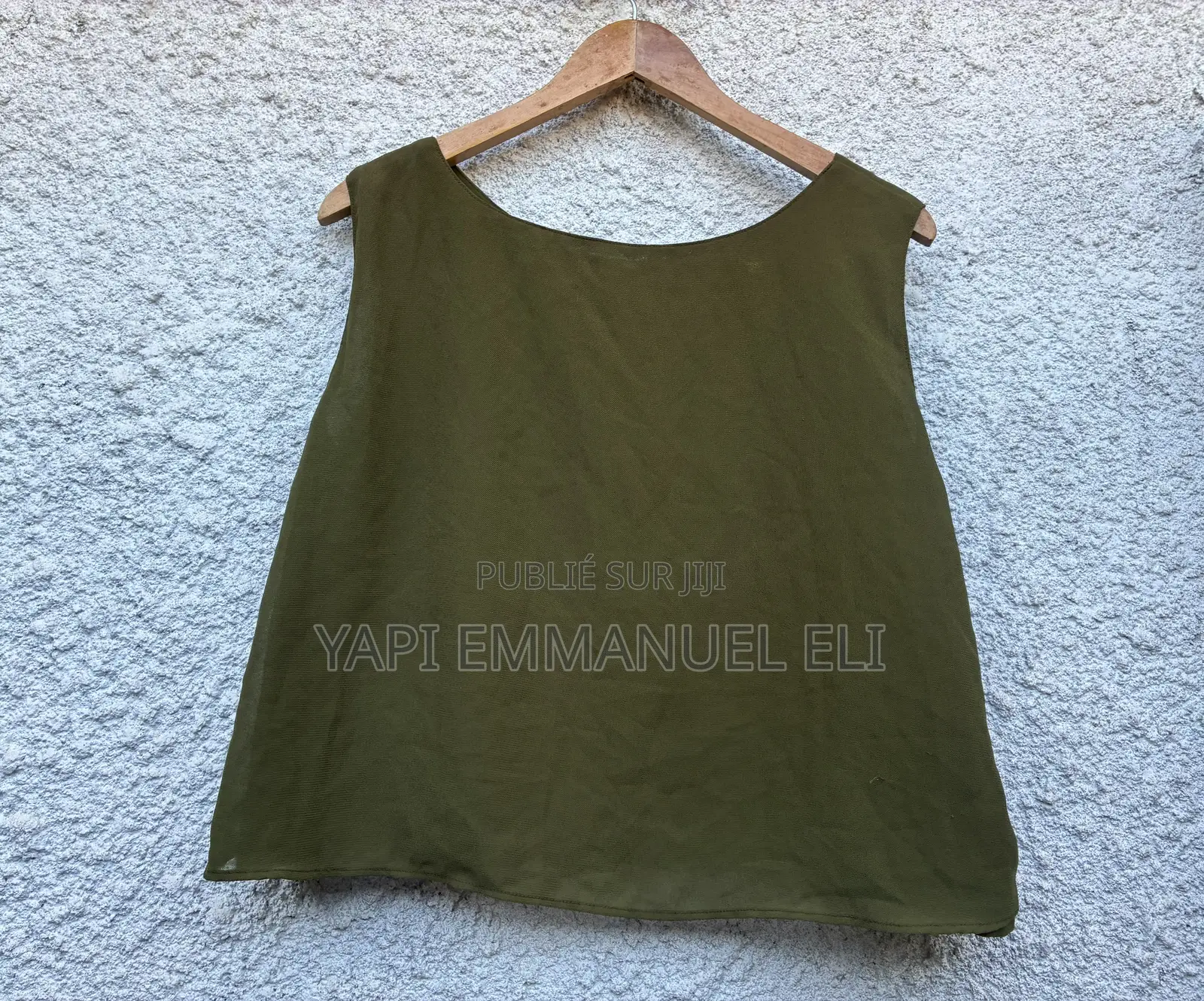 Haut Top Fluide Vert Kaki