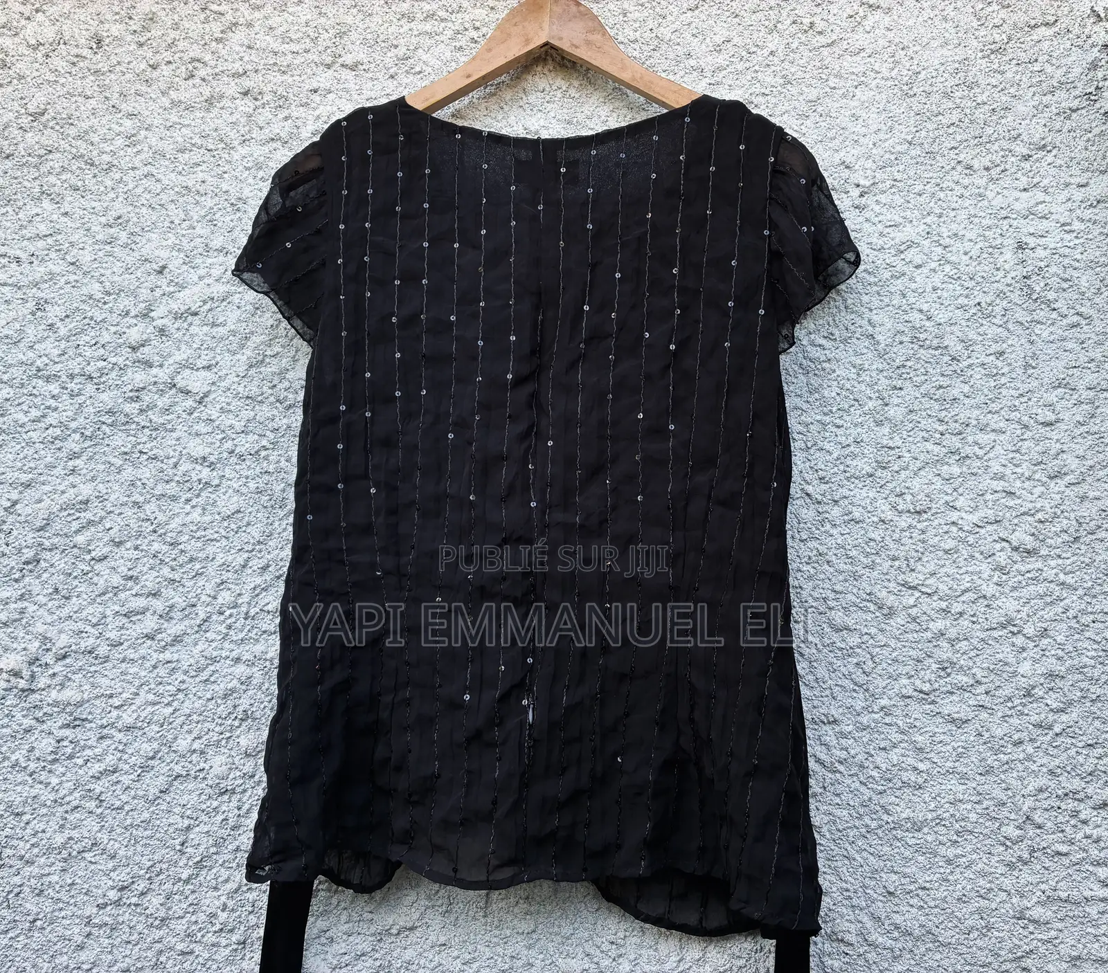 Blouse Chic De Soirée Marks Spencer Noire À Sequins