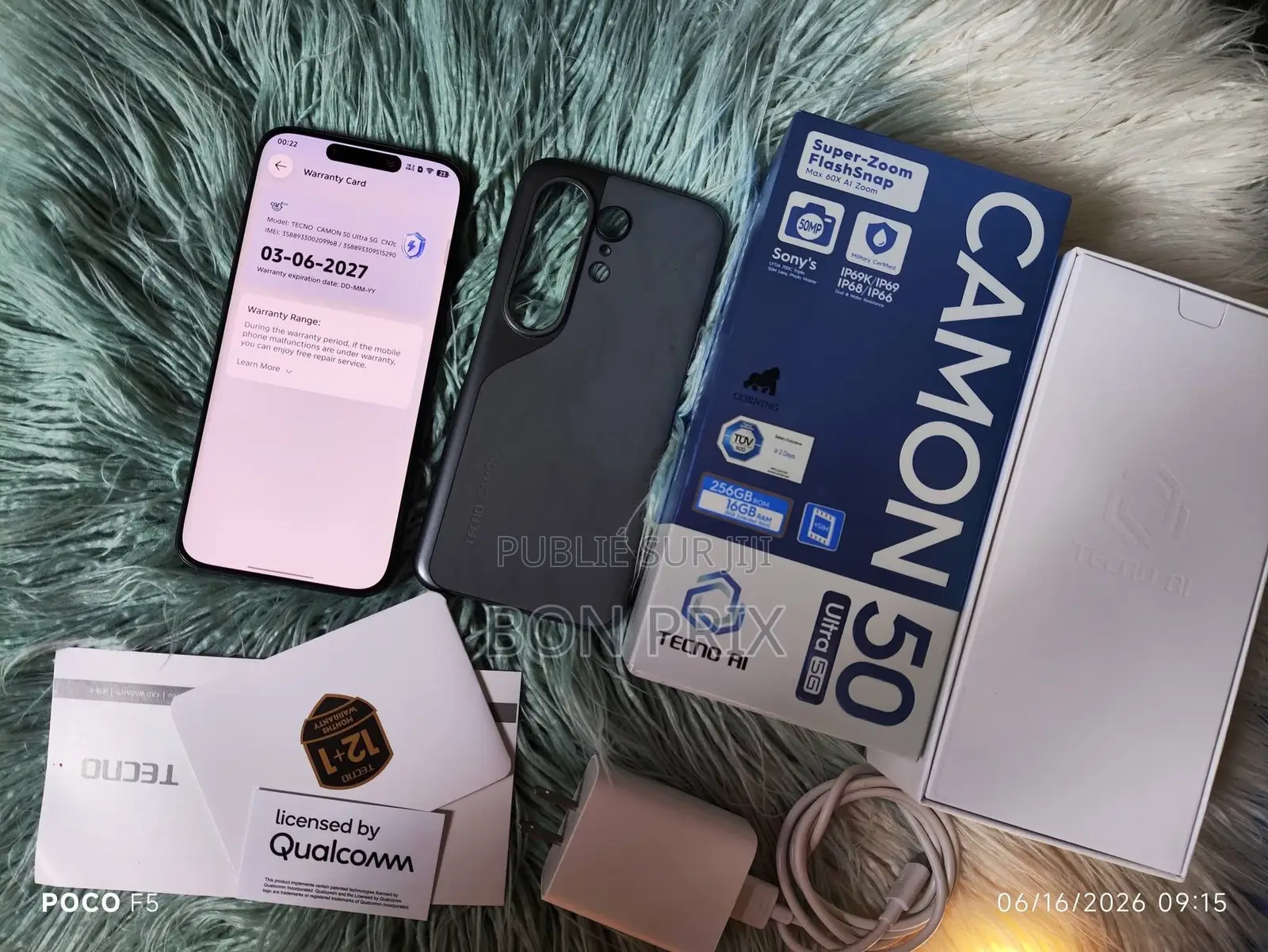 Nouveau Tecno Camon 50 Pro 256 GB Gris