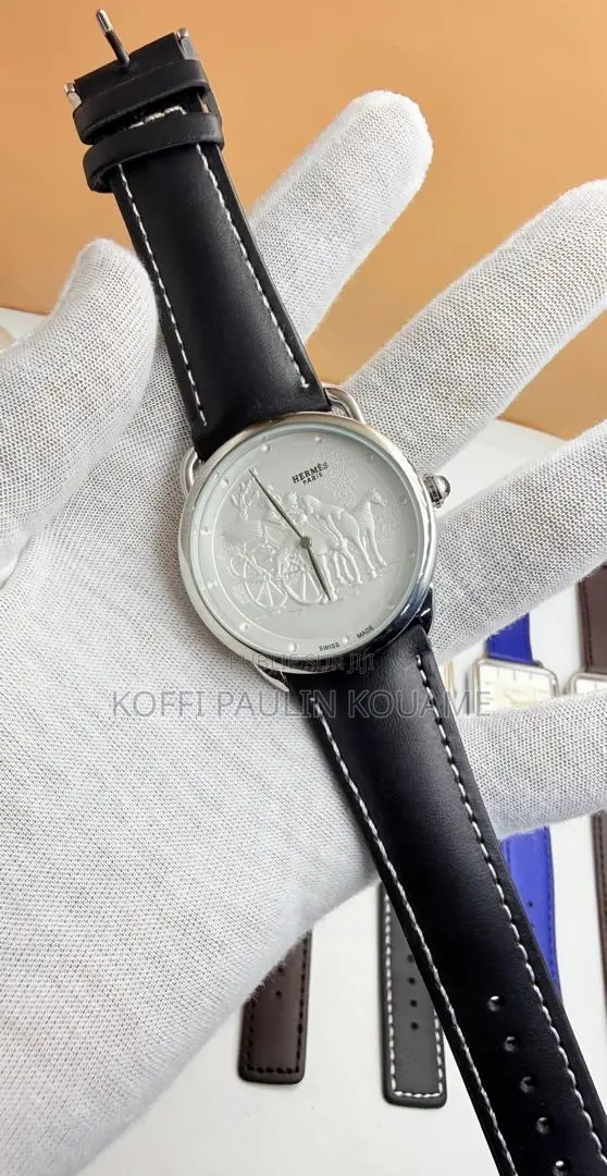Montre Hermès en Cuir Pour Homme Et Femme
