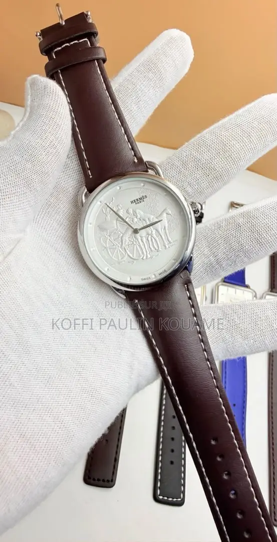 Montre Hermès en Cuir Pour Homme Et Femme