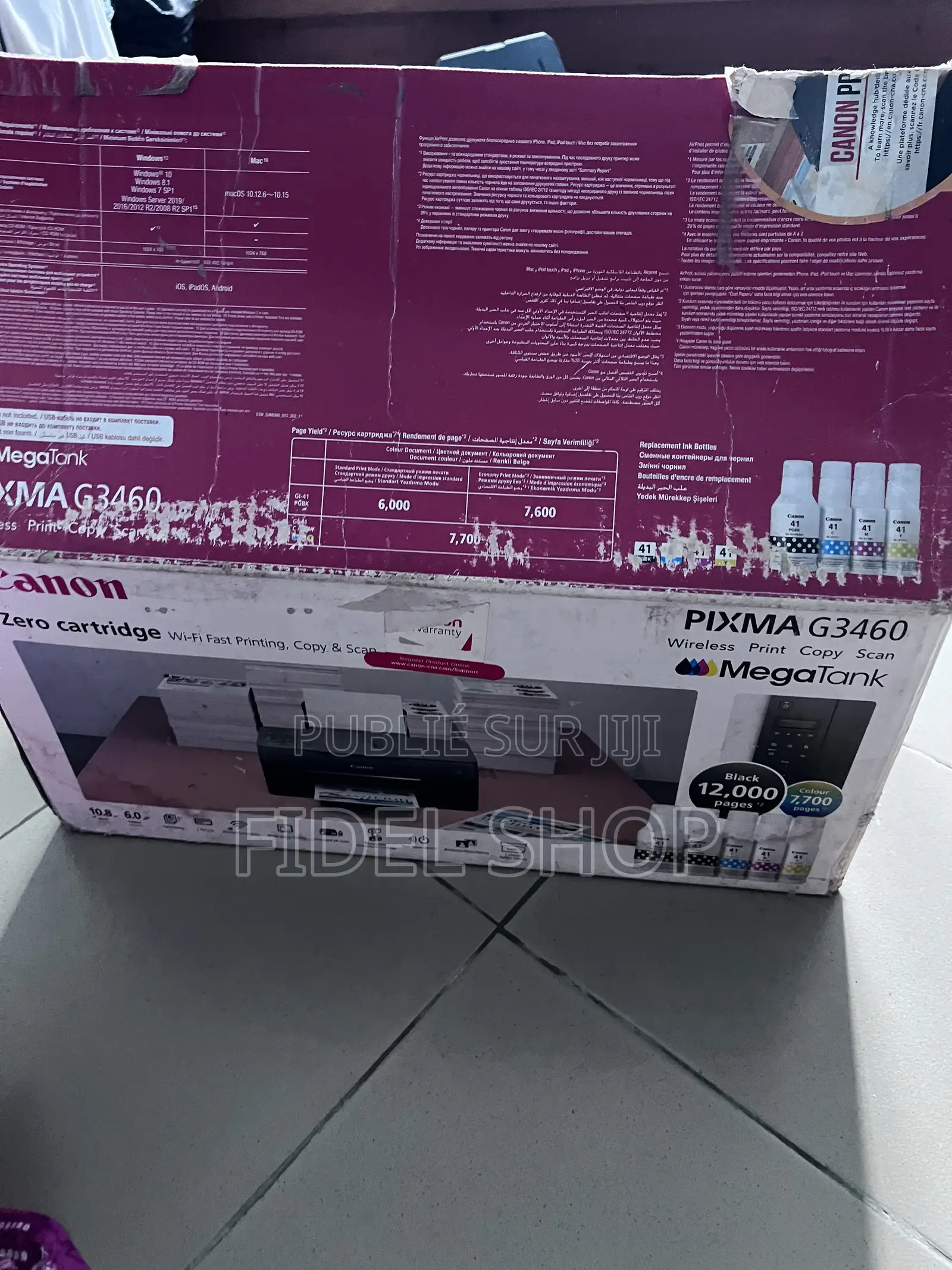 Imprimante Canon Pixma G3460 Besoin De Changer La Cartouche Entretien