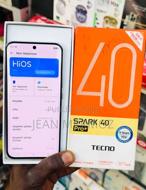 Nouveau Tecno Spark 40 Pro+ 256 GB Blanc
