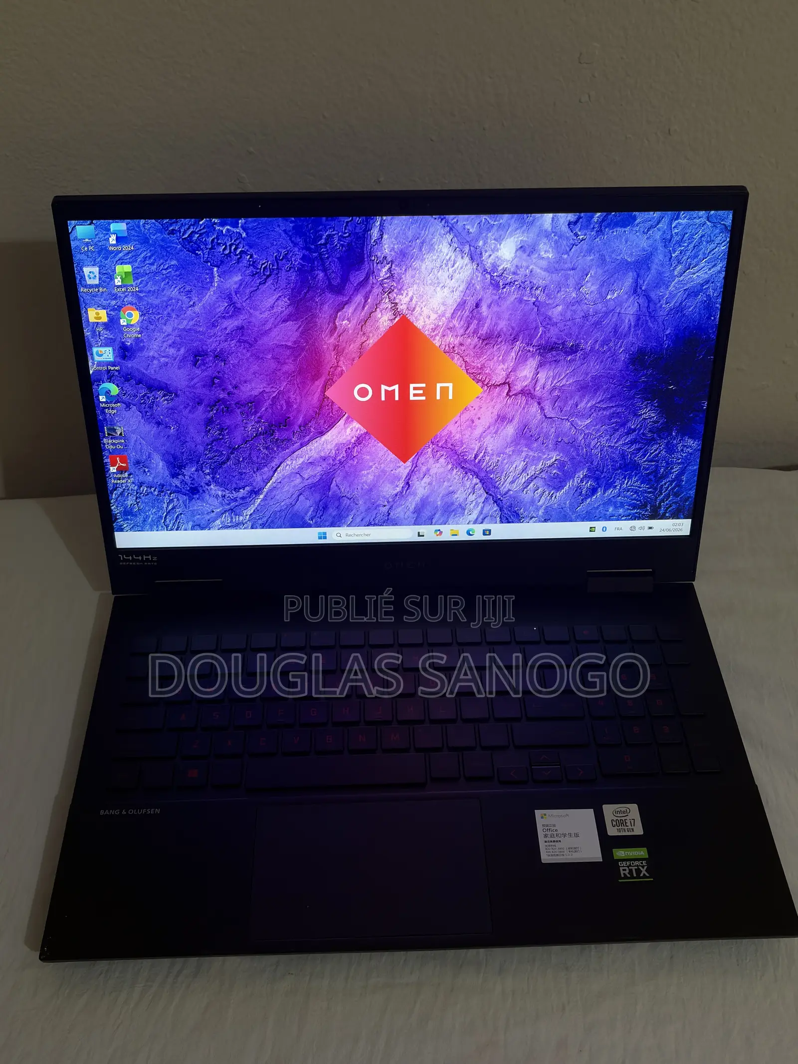 Nouveau Ordinateur portable HP Omen 15 16GB Intel Core i7 SSD 512GB