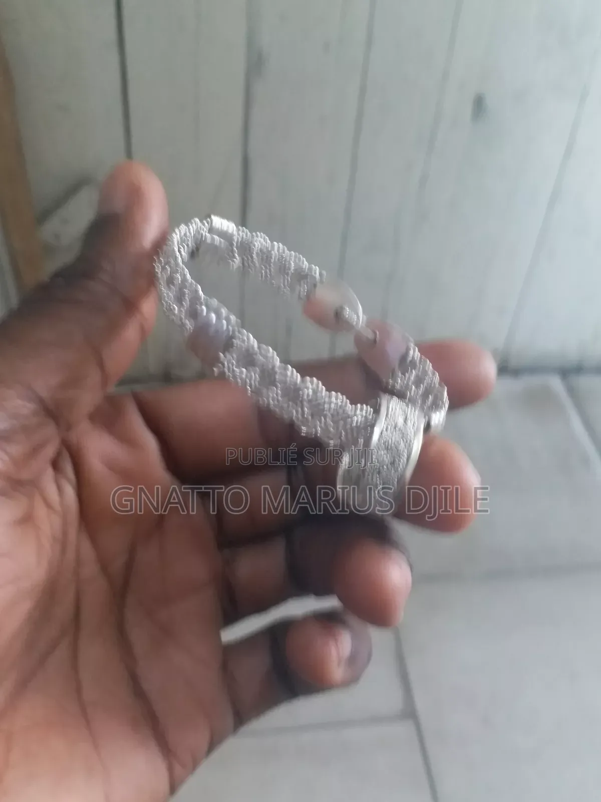 Bracelet + Bague en Argent Blanc