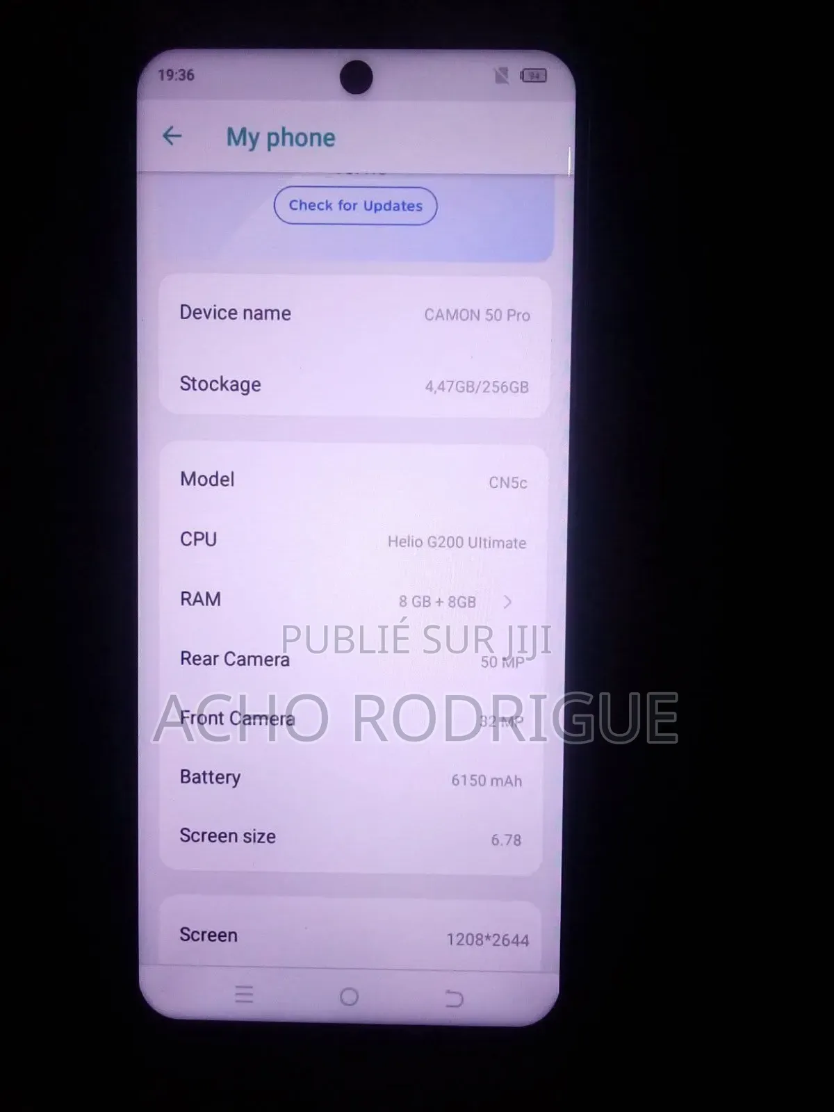 Nouveau Tecno Camon 50 Pro 256 GB Bleu