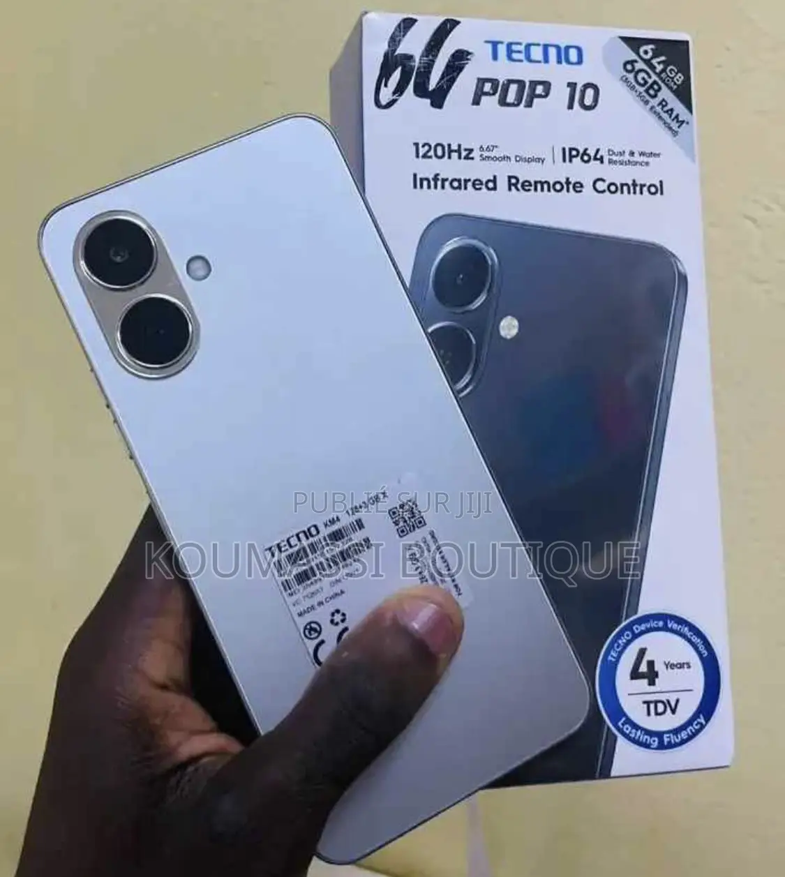 Nouveau Tecno Pop 10 128 GB Blanc