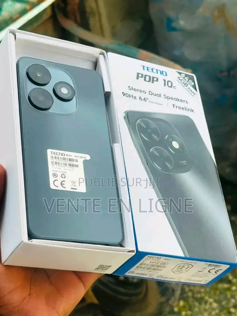 Nouveau Tecno Pop 10 64 GB Noir