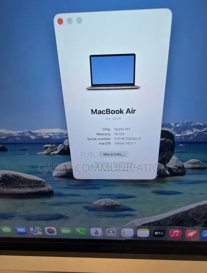 Nouveau Ordinateur portable Apple MacBook 2020 8GB Apple M1 SSD 512GB