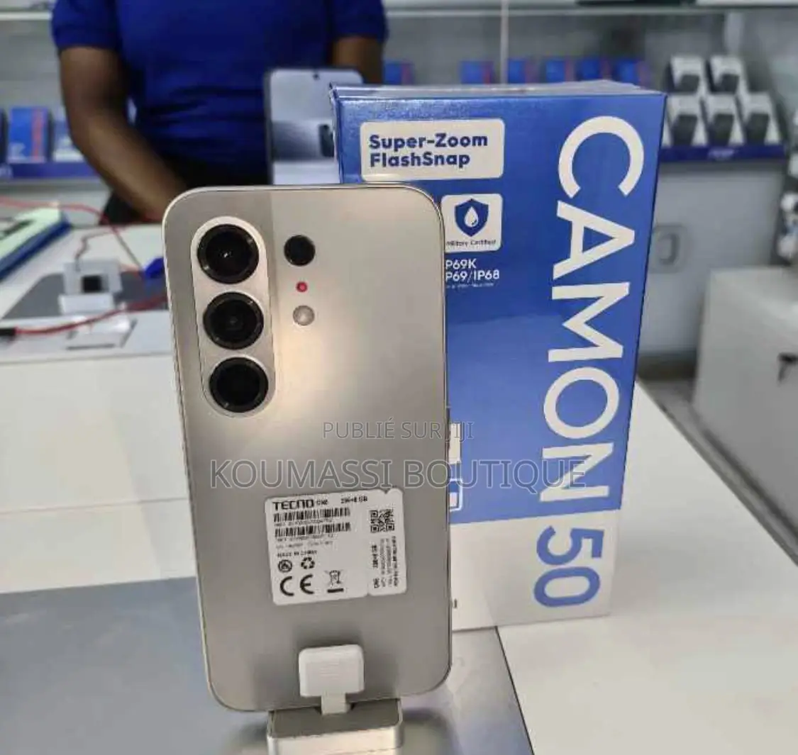 Nouveau Tecno Camon 50 Pro 256 GB Argenté