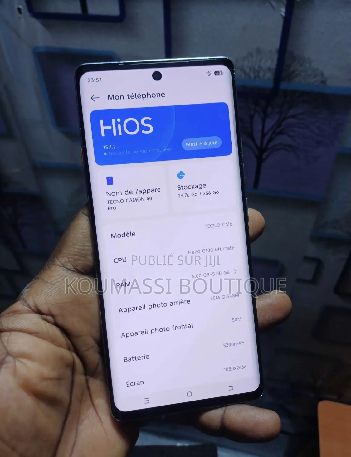 Nouveau Tecno Camon 40 256 GB Bleu