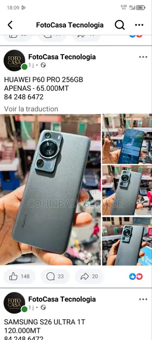 Nouveau Huawei P60 Pro 256 GB Autre