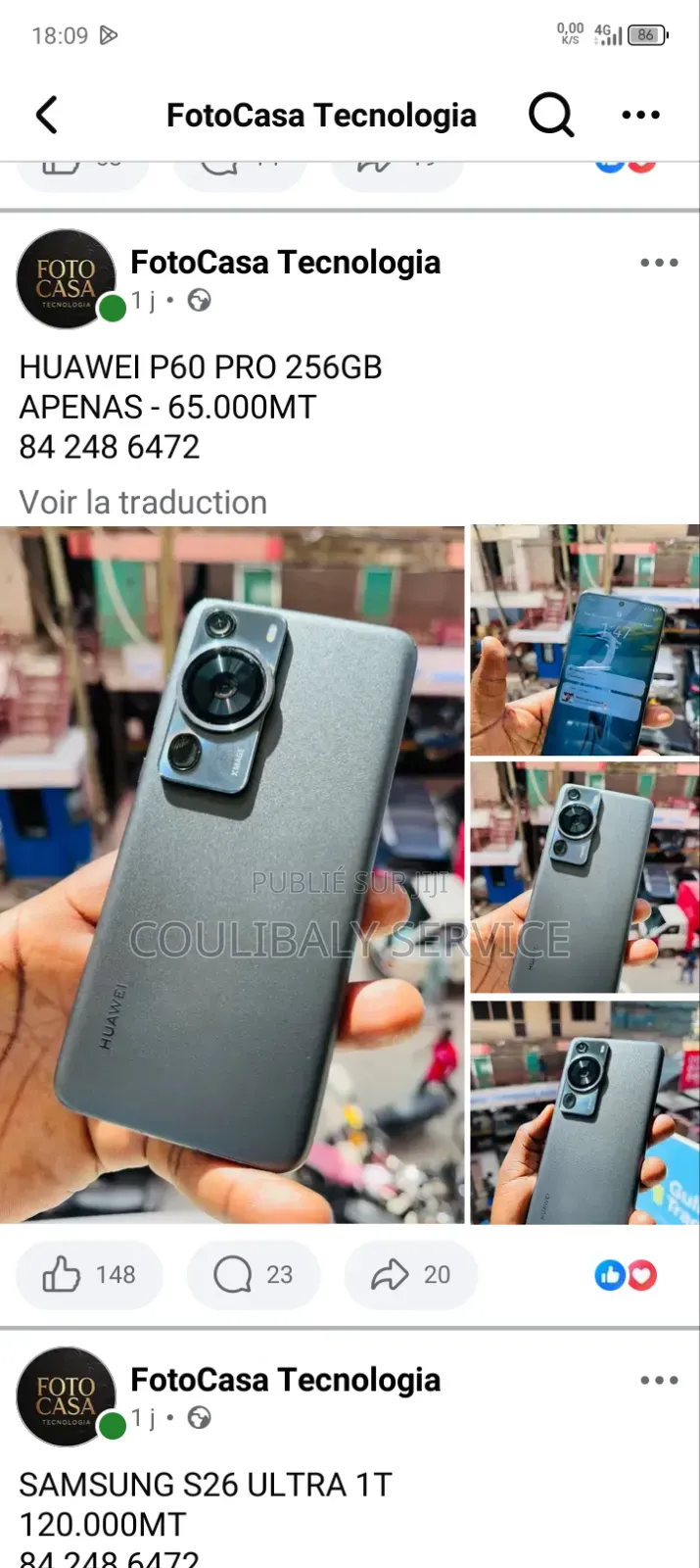 Nouveau Huawei P60 Pro 256 GB Autre