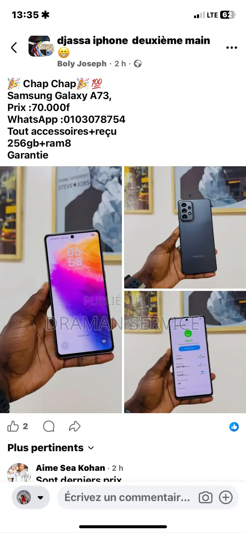 Nouveau Samsung Galaxy A73 5G 256 GB Autre
