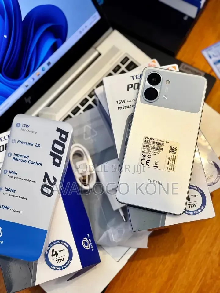 Nouveau Tecno Pop 20 128 GB Blanc