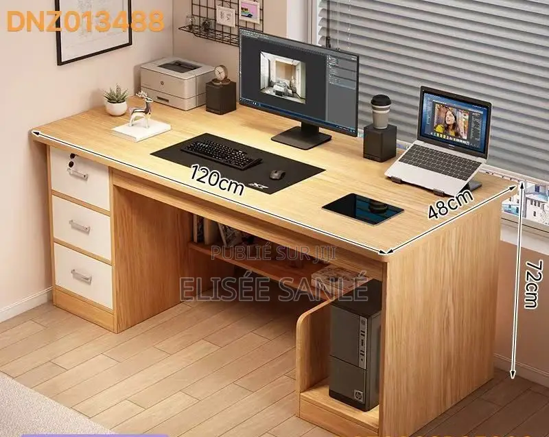 Bureau Informatique Moderne Avec Tiroirs