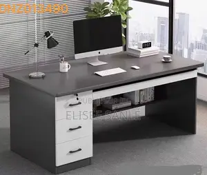 Bureau De Direction Moderne Avec Rangements Intégrés