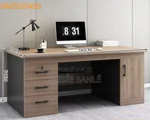 Bureau De Direction Moderne Avec Tiroirs Armoire Intégrée