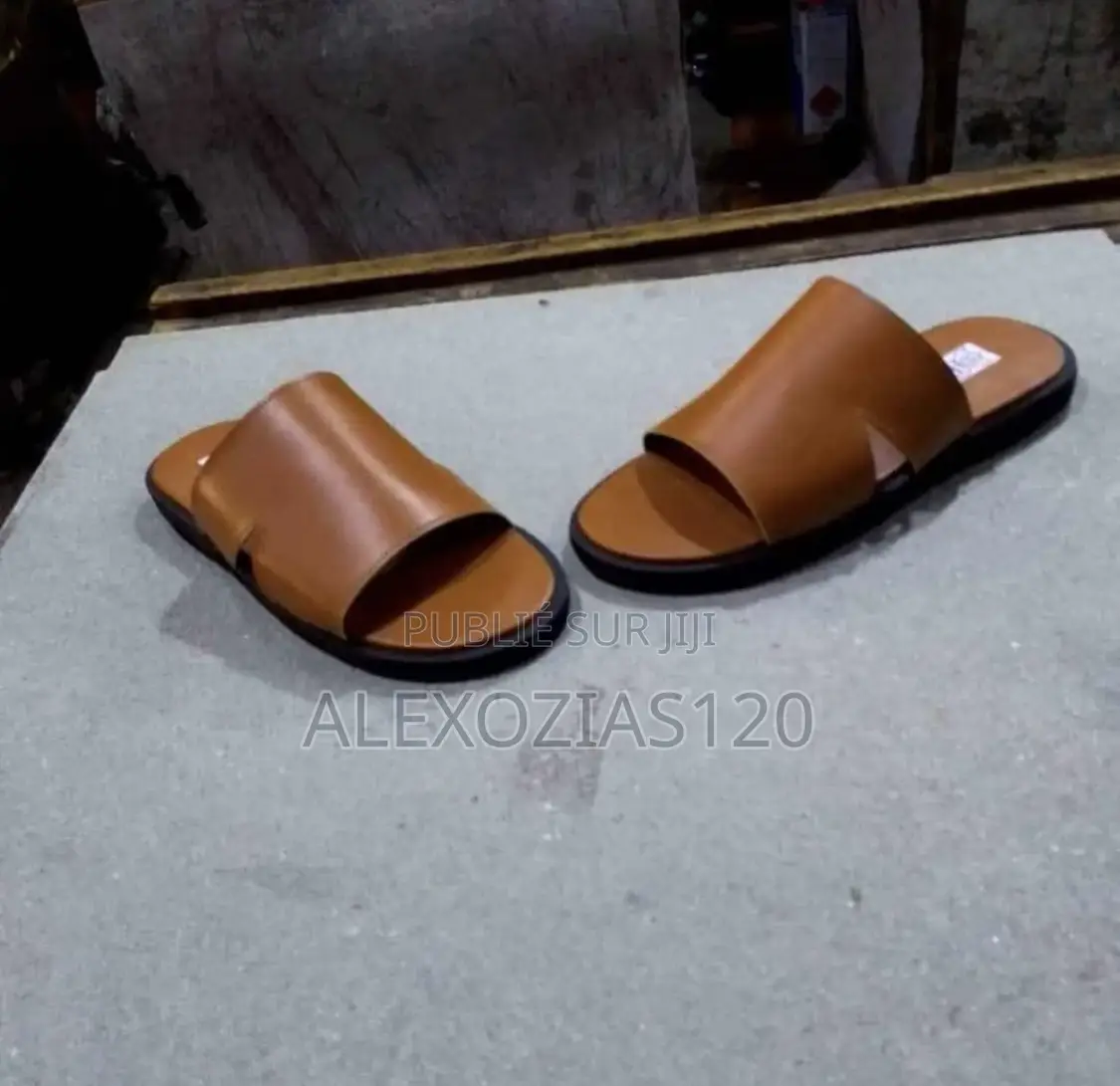 Sandales en Cuir Marron
