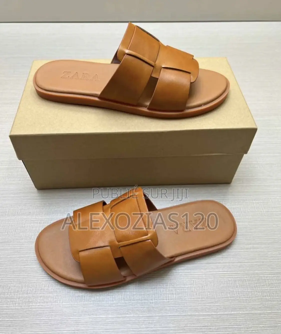 Sandales en Cuir Marron