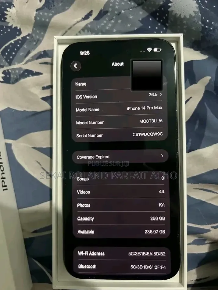 Nouveau Apple iPhone 14 Pro Max 256 GB Noir