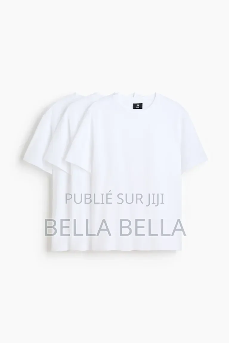 T-Shirts Blanc Cotton 100% 600g