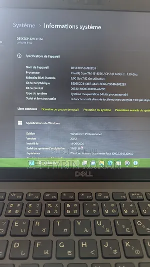 Ordinateur portable Dell Latitude 5400 8GB Intel Core i5 SSD 250GB