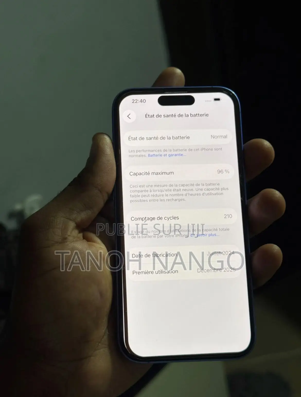 Nouveau Apple iPhone 16 128 GB Bleu