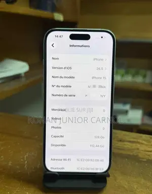 Nouveau Apple iPhone 15 128 GB Vert