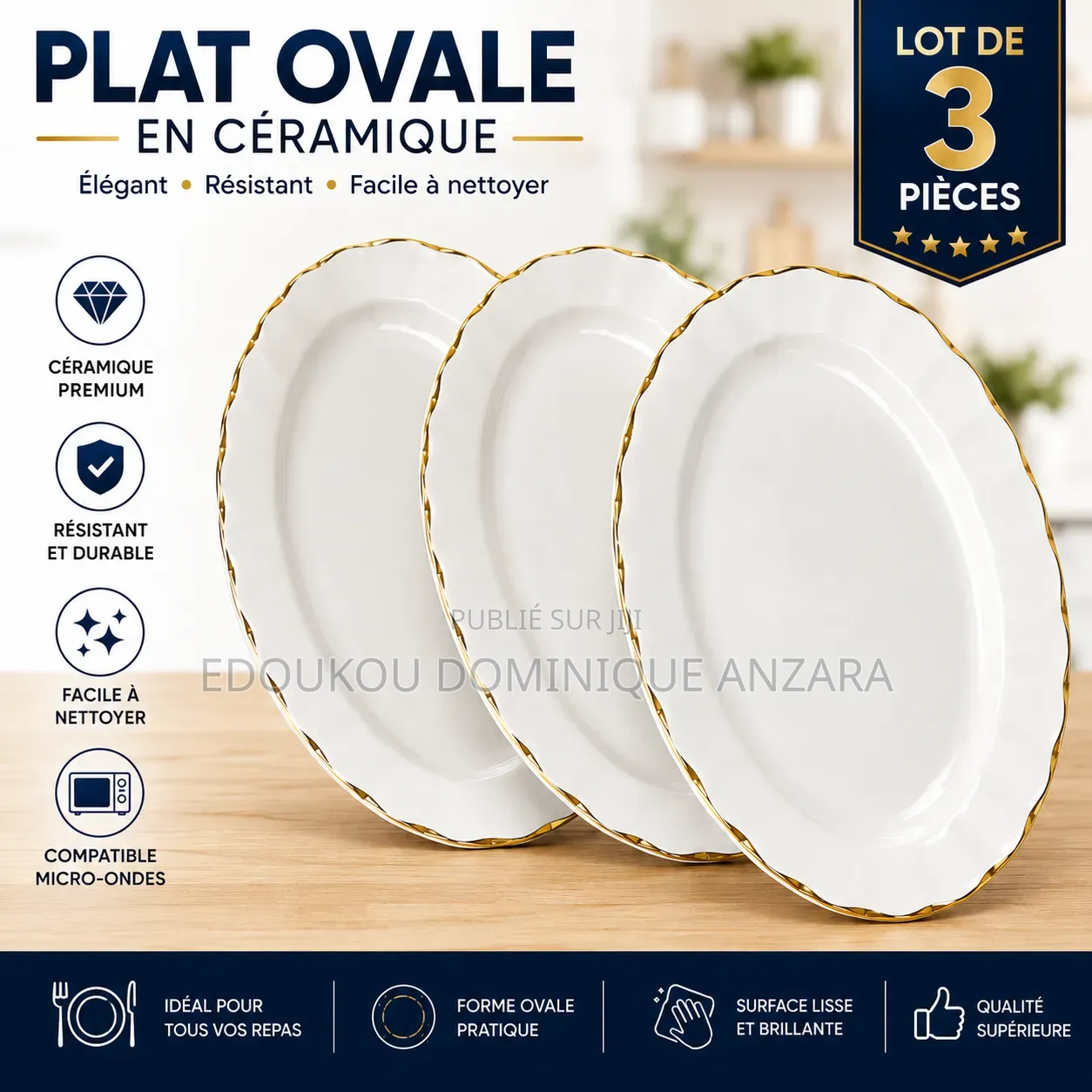 Lot De 3 Assiettes